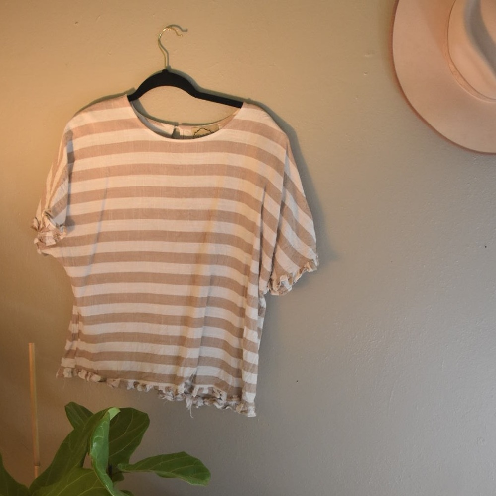 Striped Cream blouse